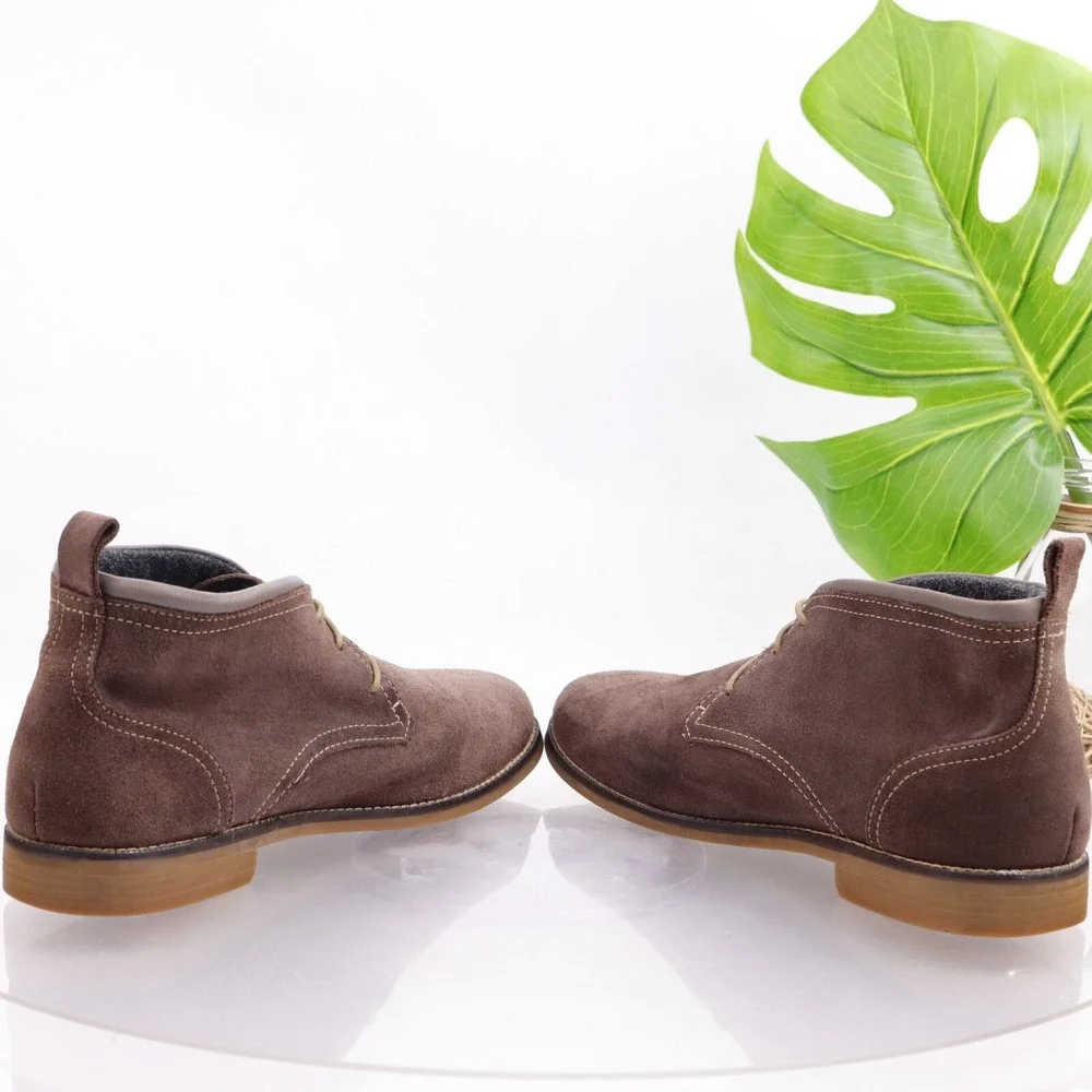 Cole Haan Mens Curtis Chukka Boots Size 12 Brown Suede Waterproof Lace Up Casual